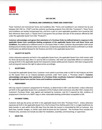 Terms and Conditions